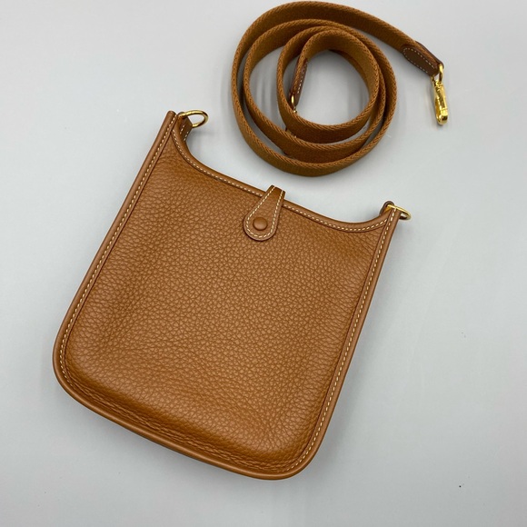 🔥HERMES🔥Taurillon Maurice Evelyn tpm crossbody gold - Picture 5 of 14